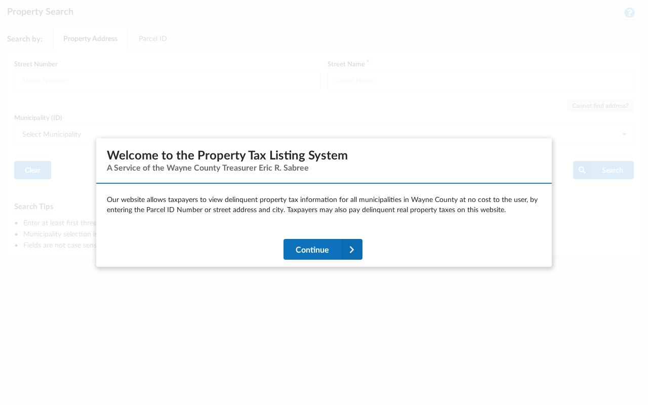 Inkster street directory Wayne delinquent tax search